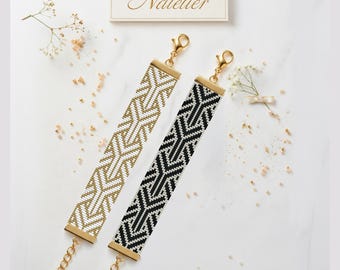 Ensemble de motifs de bracelets à points sur métier à tisser | Tutoriel pour le perlage au format PDF (téléchargement numérique)
