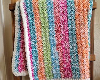 Crochet Rainbow Baby Blanket