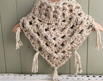 Knit Bandana Triangle Scarf