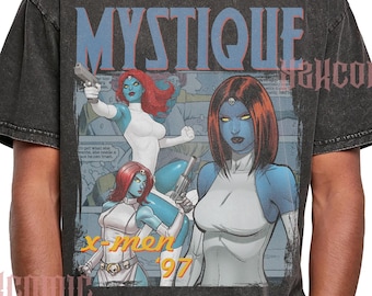 MYSTIQUE X-MEN Shirt, Raven Darkhölme Cosplay T-Shirt, Mystique Earth 616 Y2K Comic