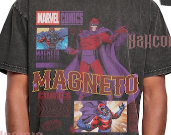 MAGNETO X-MEN Shirt, Max Eisenhardt Cosplay T-Shirt, Erik Magnus Lehnsherr Y2K Comic