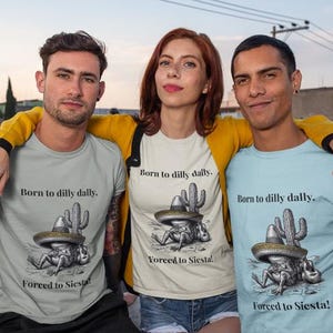 Camiseta clásica con cita personalizada Nacido para holgazanear Obligado a la siesta Camiseta con meme de rana sarcástica Regalo con texto personalizado B Canvas 3001 Suave imagen 9