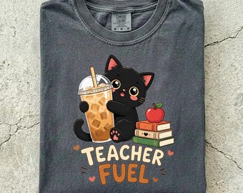 Back to school, book lover gift, cat shirt, typewriter, ginger cat shirt, inclusion shirt, persian cat, tuxedo cat shirt, Comfort Colors