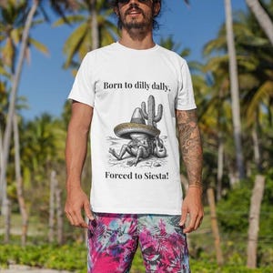 Camiseta clásica con cita personalizada Nacido para holgazanear Obligado a la siesta Camiseta con meme de rana sarcástica Regalo con texto personalizado B Canvas 3001 Suave imagen 18