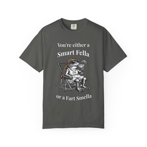Smart fella shirt | Frog shirt | Personalized gift | summer png | Comfort colors | dark humor shirt | frog moon shirt | Cute frog Shirts image 4