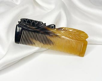 Handgemaakte kam van hoorn, antistatische kam, elegant verzorgingscadeau voor mannen en vrouwen