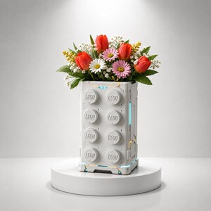 Vaso in mattoni – File STL stampabile in 3D – Vaso da fiori dal design moderno – Decorazione originale per la casa