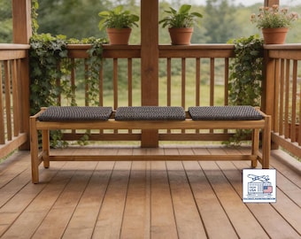 Modern rustic outdoor 3-seater  wicker bench, suitable for patios, living rooms, at the foot of the bed, entryways, etc.