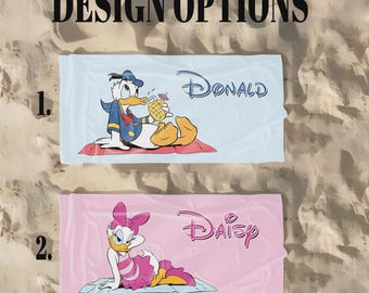 Custom Beach Towel: Custom Blue Towel, Cartoon Character Towel, Pink Towel, Cartoon Towel, Birthday Gifts for Kids and Adults, Beach Towel