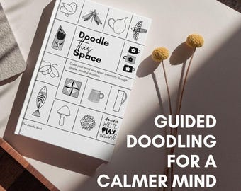 Doodle This Space – Libro di scarabocchi per la consapevolezza e il sollievo dall'ansia / Diario creativo per la cura di sé