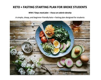 Plan de alimentación cetogénica + Guía de ayuno intermitente – Imprimible y económico