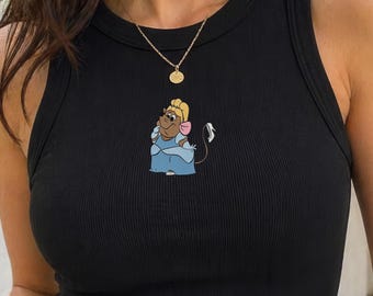 Embroidered Gus Gus Disney Tank Top, Magic Kingdom Ice Cream Shirt, Cute Vacation Outfit for Women