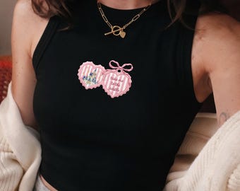 Disney Magic Kingdom Castle Baby Tee, Embroidered Locket Tank Top, Disneyland Disney World Park Outfit, Family Vacation Shirt