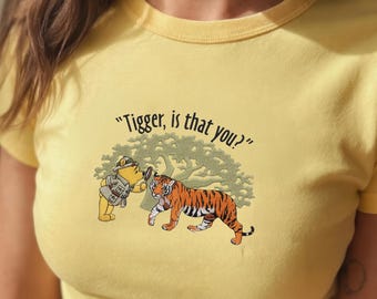 Embroidered Tigger Winnie the Pooh Baby Tee Animal Kingdom, Disney Trip Outfit, Cute Adventure Disneyland Shirt