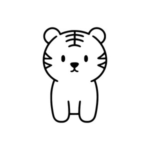 Tiger SVG Bundle – Outline Mini Vektorgrafik für Feng Shui, Metaphysik & Design | WOW Illustrator