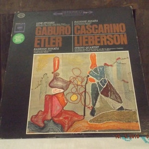 Works by Cascarino, Etler, Gaburo, Lieberson LP Vinyl -  signed by Composer to the Maestro