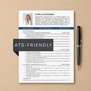 Bewerbungsvorlage | Lebenslauf Vorlage Word & Google Docs | Deutscher Lebenslauf | Anschreiben Vorlage | CV Vorlage | Moderner Lebenslauf