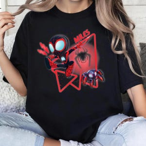 Miles Morales PNG Sublimation Design, Spidey and His Amazing Friends PNG, Kids Spider Man Shirt Design, Chibi Miles Morales Clip Art
