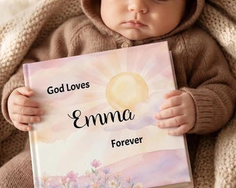 Personalized Bible Storybook with Name, Christianity Bedtime Children's Book, Custom Naming Day Gift, Christian Baptism Gift for Girl