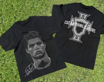 Football Legends Graphic T-Shirt Cristiano Ronaldo Neymar Messi Unisex Cotton Casual Tee