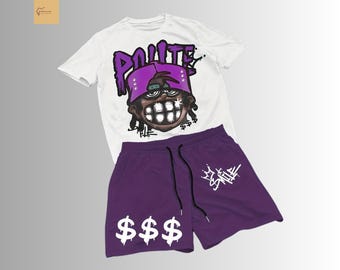 Spring Men's Hip Hop Streetwear Set Round Neck Trapstar Casual Shorts Outfit
