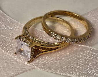 Princess Bridal Ring Set by Bradford (size 9.5)