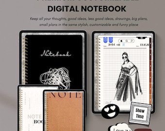 Premium Custom Digital Notebook | Note & Checklist Templates | iPad Notebook |  GoodNotes Notebook | Lined, Grid, Dotted, Blank, Cornell