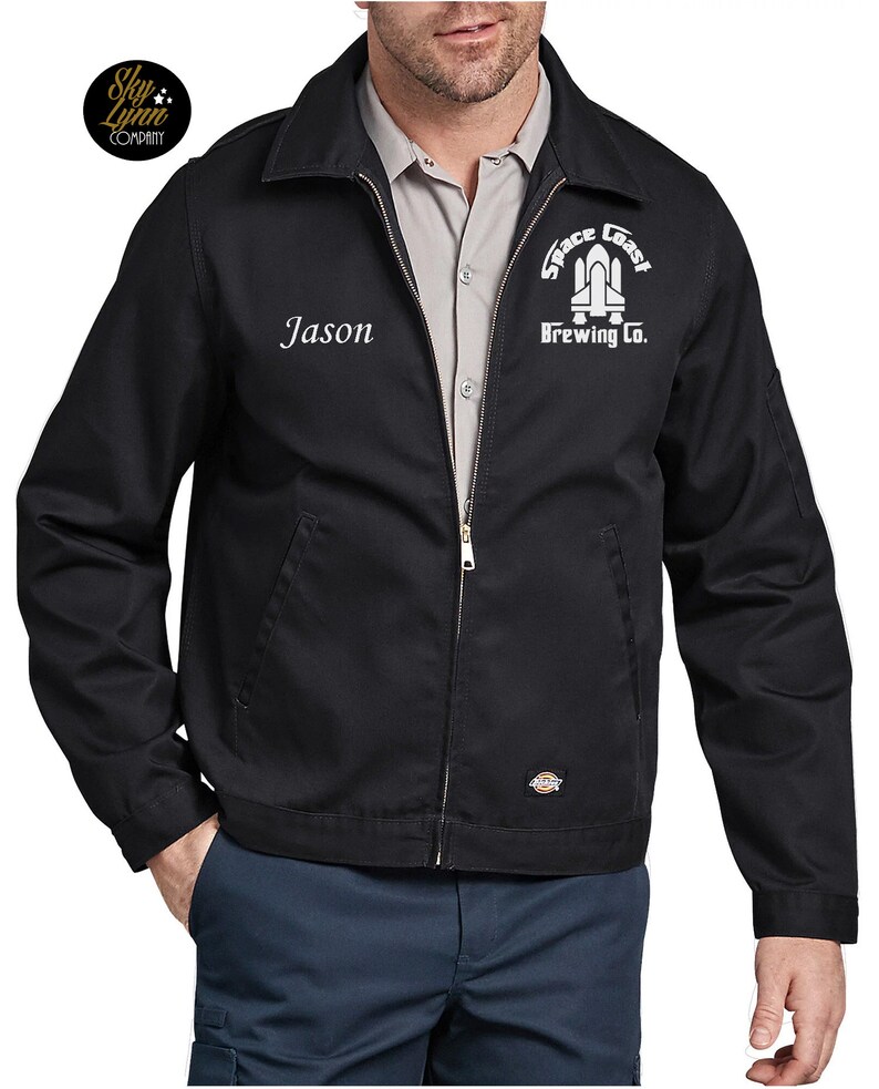 Embroidered Work Jacket Logo Personalized Custom Design Etsy