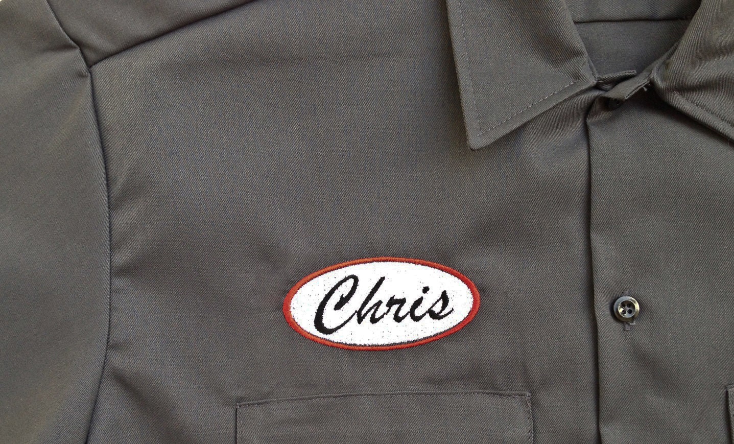 Work Shirt Name Patch Etsy