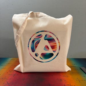LINKIN PARK - Chroma Logo - Recto/Verso -  - Alternative Tote Bag - Certified fabric - Reusable Bag - 100% Cotton - Made in France