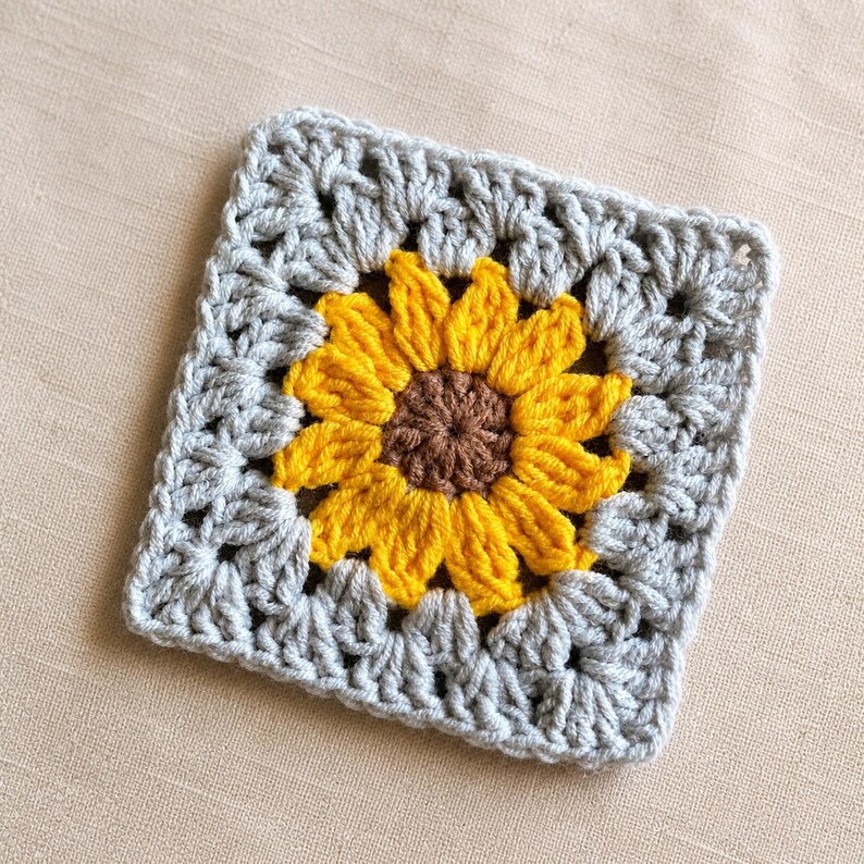 Sunflower Granny Square Crochet Pattern – Easy Beginner-friendly Floral ...