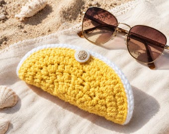 Beginner Crochet Eyeglass Case Pattern PDF, Easy Glasses Pouch Tutorial, Boho Sunglasses Sleeve Crochet Pattern, Digital Download