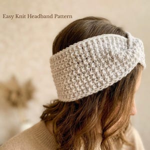 Twisted Knit Headband Pattern, Textured Ear Warmer PDF (Instant Download)