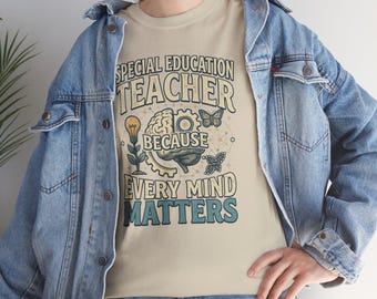 Regalo para educación especial, camiseta de inclusión "Cada mente importa", camiseta para profesores de educación especial, camiseta de concienciación sobre la inclusión escolar