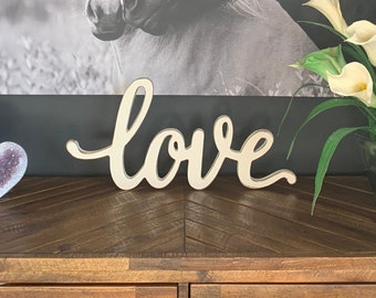 love sign wedding decor script love sign elegant love sign sweetheart table gold love sign home decor wooden wood sign rustic wooden sign