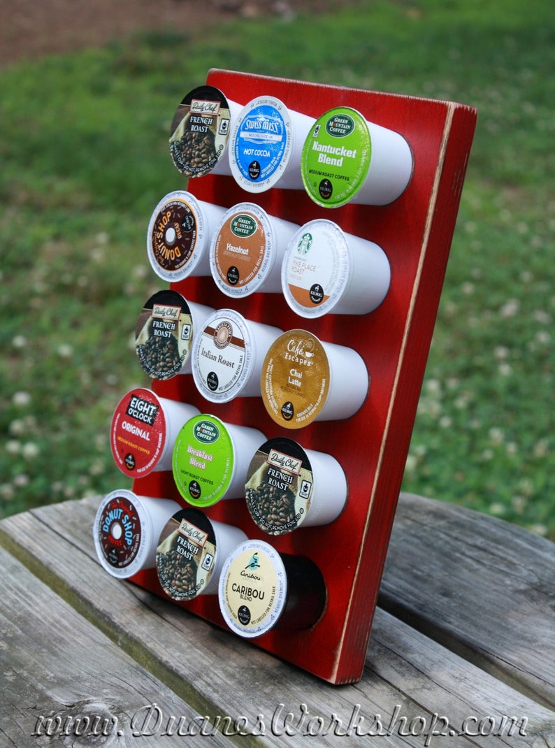 K Cup Holder 15 Kcups Painted and Aged Distressed in Your Etsy