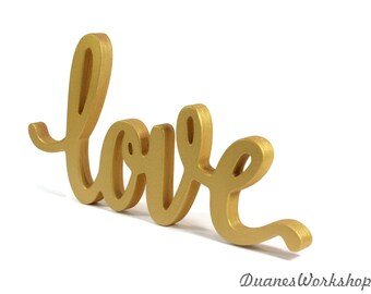 love sign wedding decor script love sign elegant love sign sweetheart table gold love sign home decor wooden wood sign rustic wooden sign