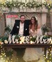 8' Wooden Mr and Mrs sign, Gold and Silver Glitter, Wedding Decor, Wedding, Mr & Mrs 