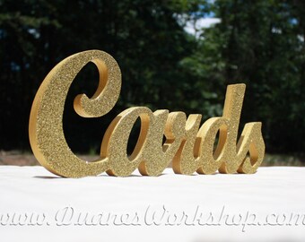 6" Wooden Cards Wedding sign, Gold and Silver Glitter, Wedding Decor, Wedding, Mr & Mrs