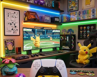 Soporte para mando PS5 Pikachu – Base personalizada impresa en 3D