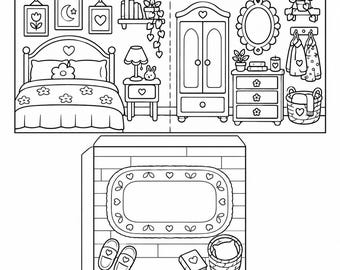 Printable 3D Paper Houses Templates - Color, Cut & Create DIY Craft for Kids , Classrooms | Digital Download