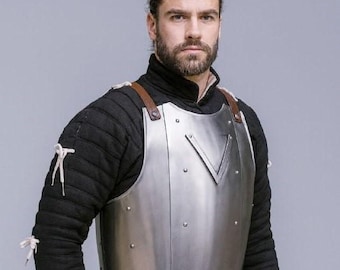 Medieval Churburg Cuirass Armor | Polished Knight Breastplate for Cosplay LARP Reenactment & Renaissance Fair