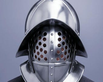 Murmillo Gladiator Steel Helmet Replica | Roman Gladiator Medieval Helmet for Reenactment Cosplay & Collectors Gift