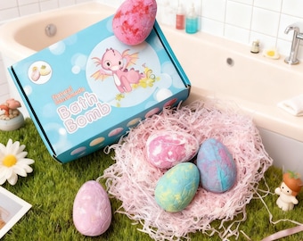 Natural Handmade Bath Bomb Set with Surprise Creatures,Handmade Fizzy Bath Bombs with Natural Ingredients,Colorful Spa Bath Set for Children