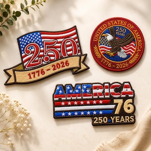 Custom Embroidered Patch, Iron On Sew On Hook and Loop Backing, Personalized Logo Name Photo Design, Any Shape for Jackets Hats Bags