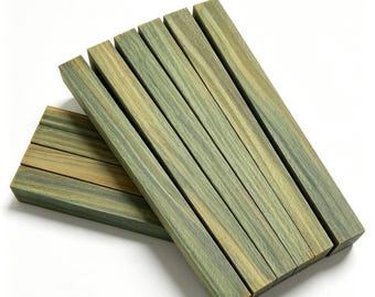 Natural Green Ebony Wood Blanks | Raw Verawood Hardwood for Turning & Handcraft Projects