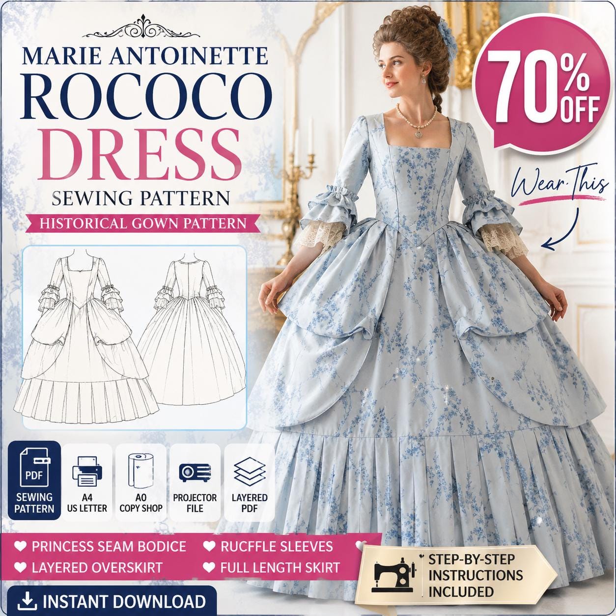 Marie antoinette dress - Etsy 日本