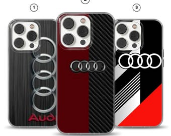 Audi-Logo-Handyhülle, Auto-Emblem-Abdeckung für 17 Pro, 16, 15, 14, 13, 12, Samsung S26, S25, S24, S23, A17, A57, A37, Pixel 10, 9