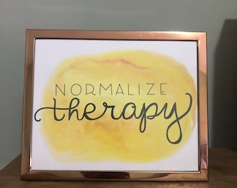 Normalize Therapy Vellum art print 8x10