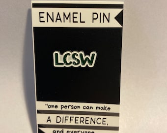 LCSW Social Work Enamel Pin